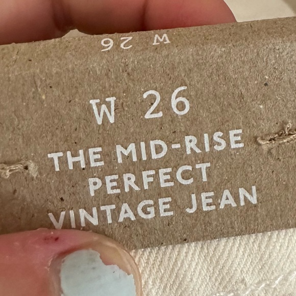 NWT Madewell The Mid-Rise Perfect Vintage Jean in Vintage Canvas Wash - Picture 9 of 11